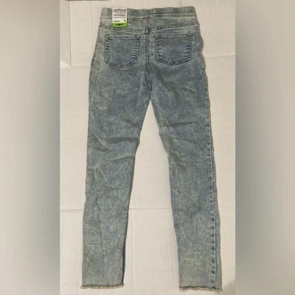 Justice Girls Mid Rise Jean pull on- Size 14